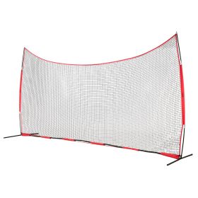 VEVOR Barricade Backstop Net, 20x10 ft Ball Sports Barrier Netting, Portable Practice Equipment with Carry Bag