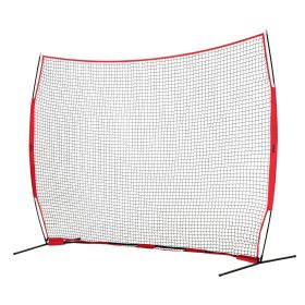 VEVOR Barricade Backstop Net, 12x9 ft Ball Sports Barrier Netting, Portable Practice Equipment with Carry Bag