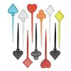 [Poker] 400 Pcs Colorful Plastic Disposable Cocktail Picks Party Supplies