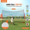 VEVOR Barricade Backstop Net, 16x10 ft Ball Sports Barrier Netting, Portable Practice Equipment with Carry Bag