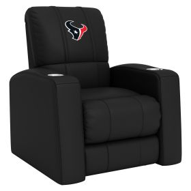 Relax Home Theater Recliner with Houston Texans Primary Logo (Material: Commercial Grade Synthetic Leather)