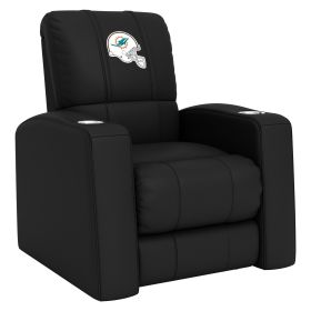 Relax Home Theater Recliner with Miami Dolphins Helmet Logo (Material: Commercial Grade Synthetic Leather)